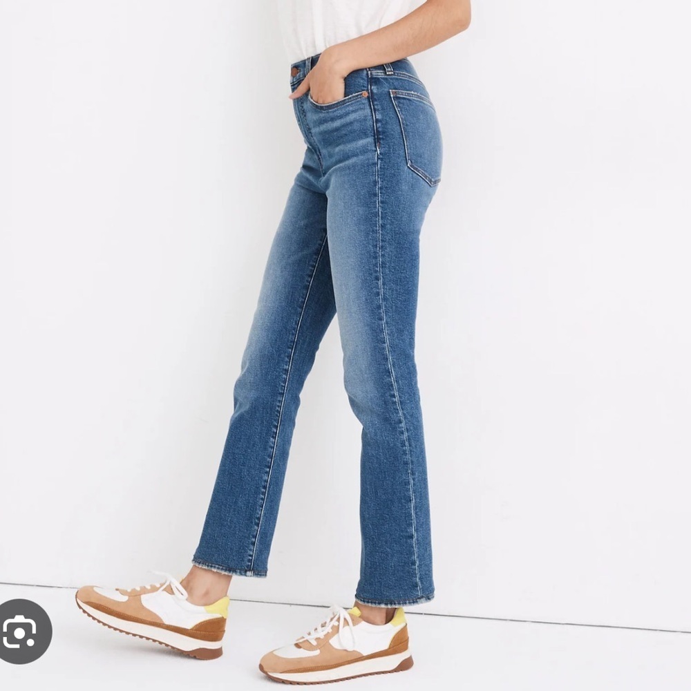 Madewell Slim Demi-Boot Medium Wash High Waist Cropped Jeans Size 24